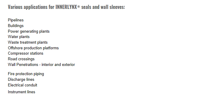 Innerlynx Seal Chart
